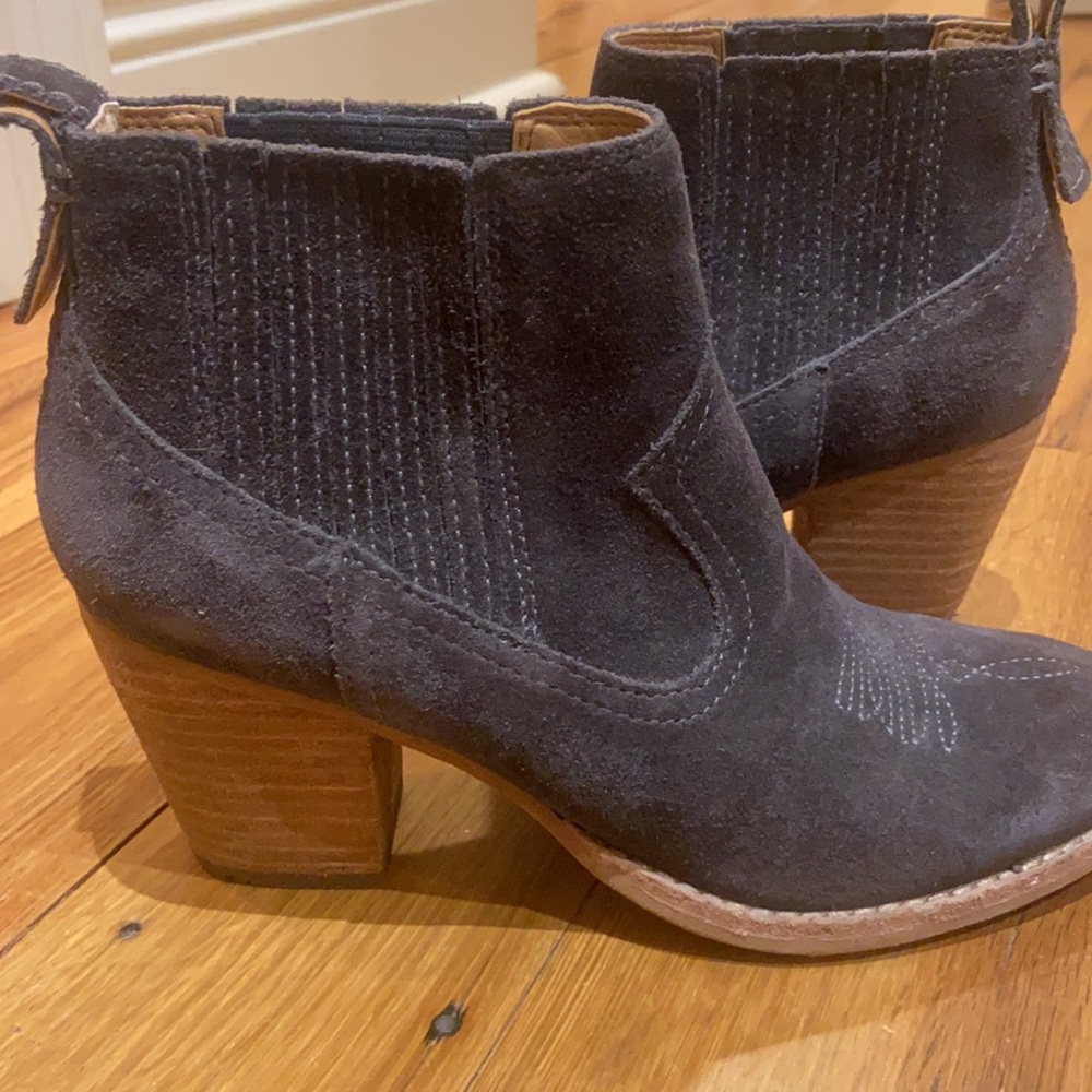 Grey Suede Booties - image 1